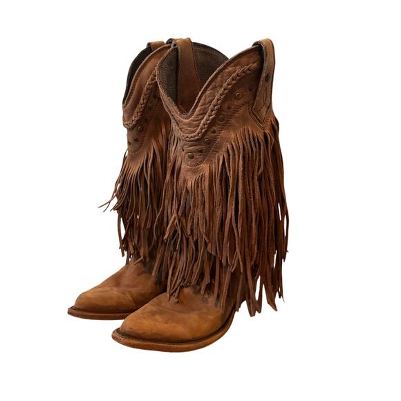 Liberty black Vegas fringe boots - Picture 2 of 9